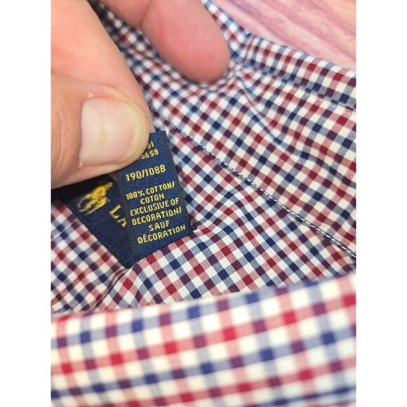 Ralph Lauren Mens XXL Checkered Cotton Button-Down Shirt - Picture 5 of 9
